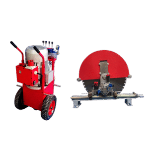 Hydraulic wall saw machine with wire saw/ core drill system